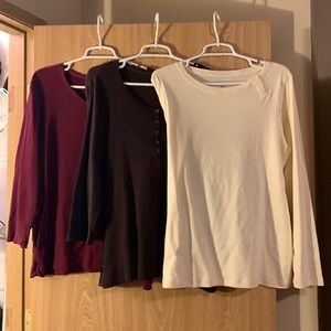 Bundle of 3 long sleeve tops sz XL